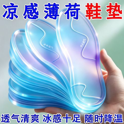 凉感冰感降温透气吸汗鞋垫