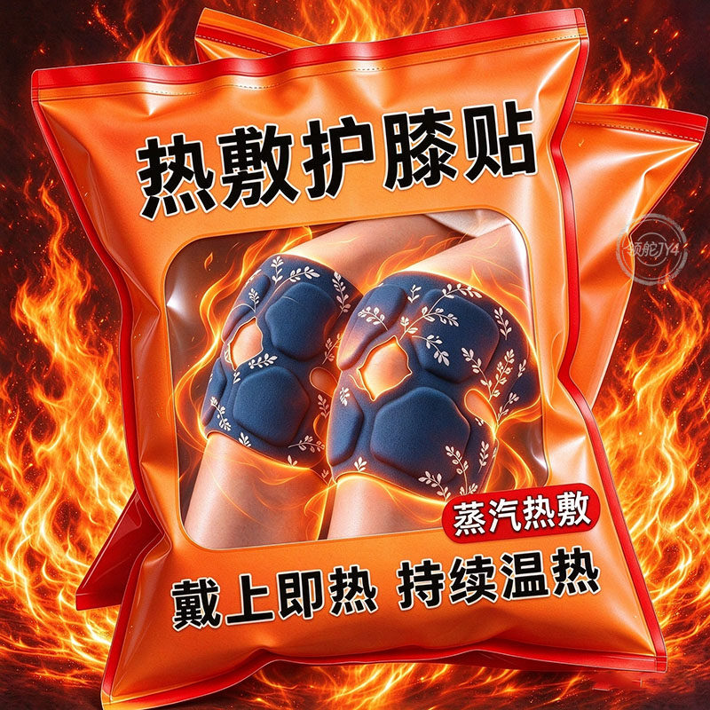 艾草蒸汽自发热暖膝贴热敷神器