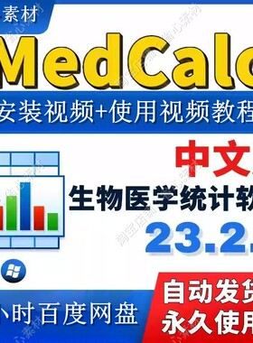 MedCalc生物医学研究统计软件23.2.1中英文版ROC曲线送使用教程