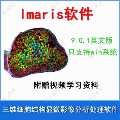 细胞结构显微影像分析软件 Imaris 9.01 全功能 送精品教程视频