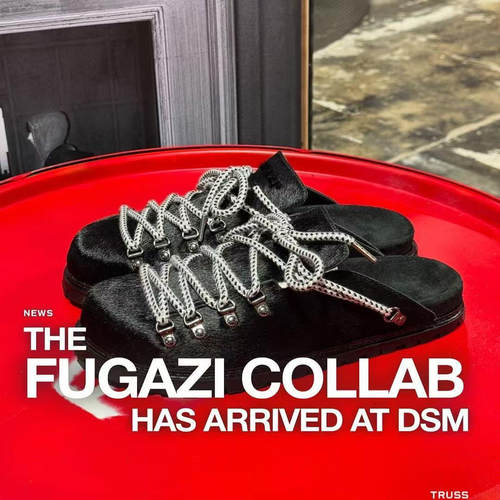 FUGAZI黑色马毛勃肯鞋