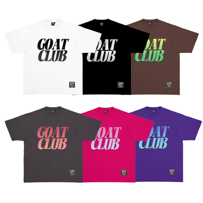 177的冒险故事GOATCLUB系列标语基础LOGO街头宽松情侣多色短袖