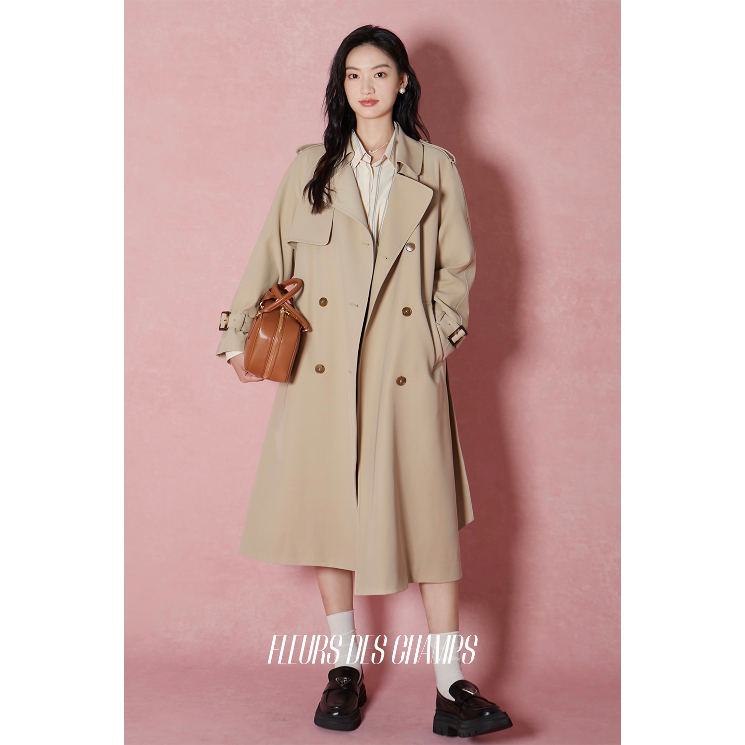 气质长宽风衣外套-QT