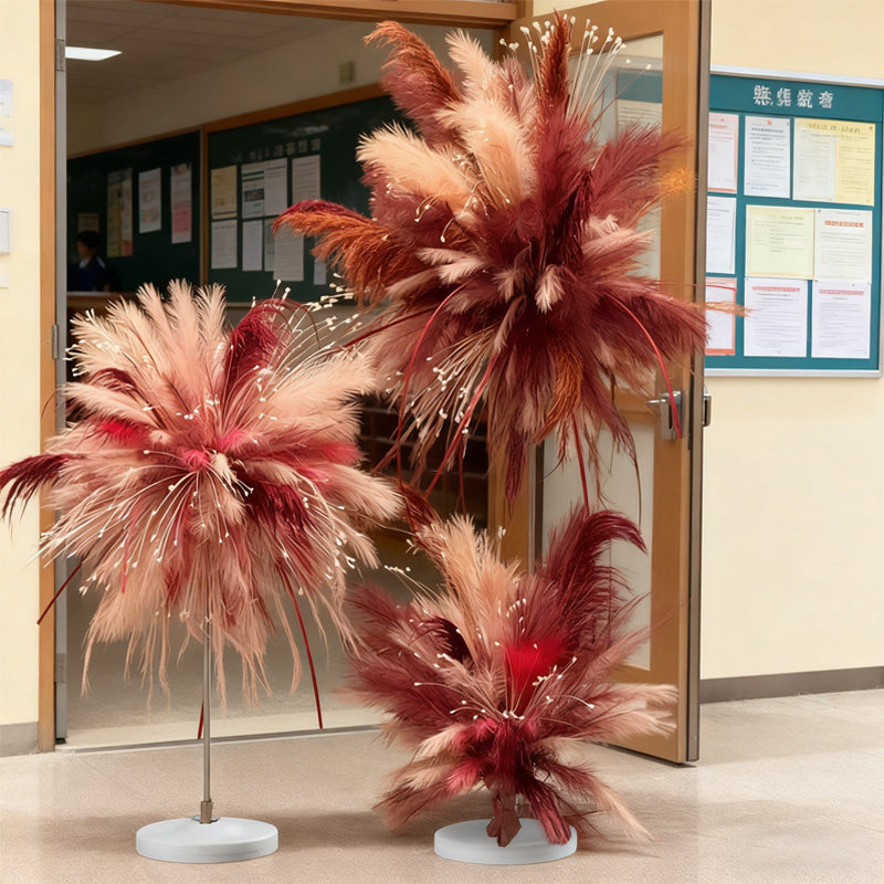 小学幼儿园元旦教室门口烟花球