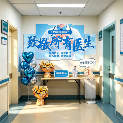 医师节门诊kt板背景墙拍照道具