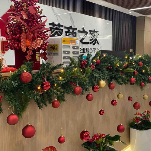 christmas圣诞树节红果藤条装饰