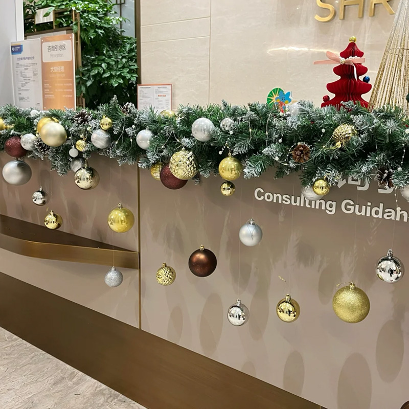 圣诞树节前台红果藤条装饰品挂件