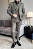 华夫格毛呢西服韩版修身商务西装三件套1851-P280，男装西服，星座1606-1