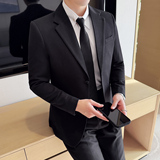 莱赛尔羊毛西服时尚休闲西装外套男士韩版修身高定西装DX72-P168，男装西服套装，星座1606-1