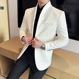 牛皮绒韩版修身西服立领时尚休闲西装外套DX35-P148，男装西服，星座1606-1