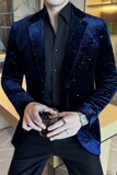 丝光绒韩版修身西服烫金时尚西装外套DX15-P148，男装西服套装，星座1606-1