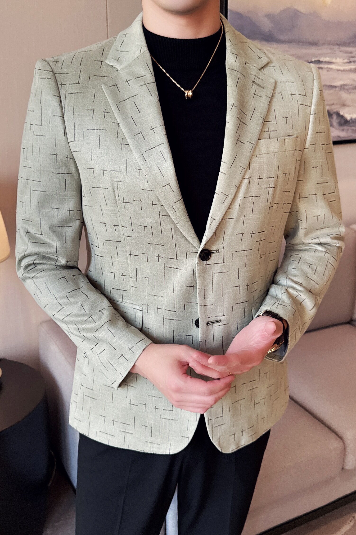 男士韩版修身西服时尚休闲提花西装外套DX62-P148,男装西服套装,星座1606-1