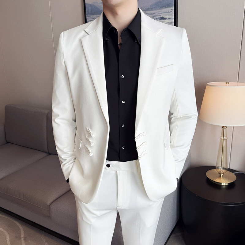 新中式风西服韩版修身西装套装2507-P195，商品下架区商品下架区，星座1606-1