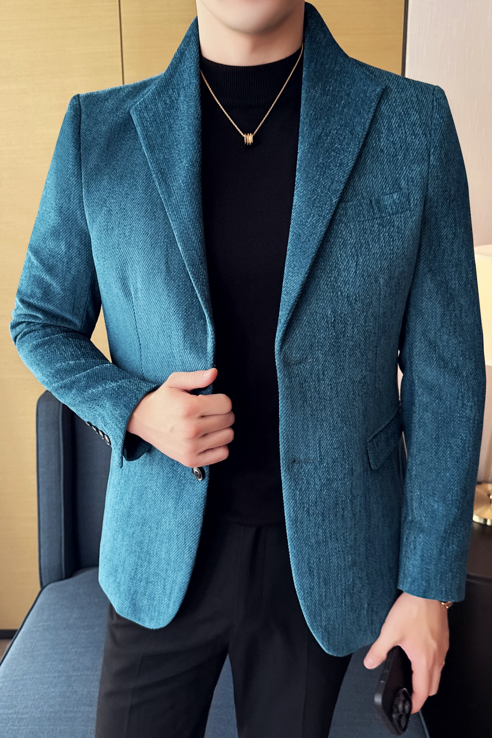 新中式立领时尚休闲西装外套男士韩版修身西服DX65-P148,男装西服套装,星座1606-1