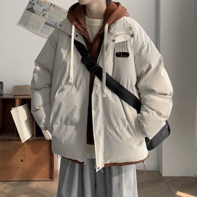 假两件棉服男款冬季宽松休闲加厚