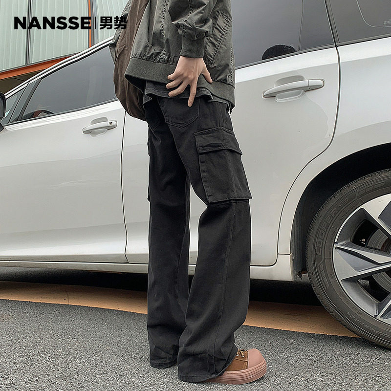 cleanfit黑色工装裤男2025秋季