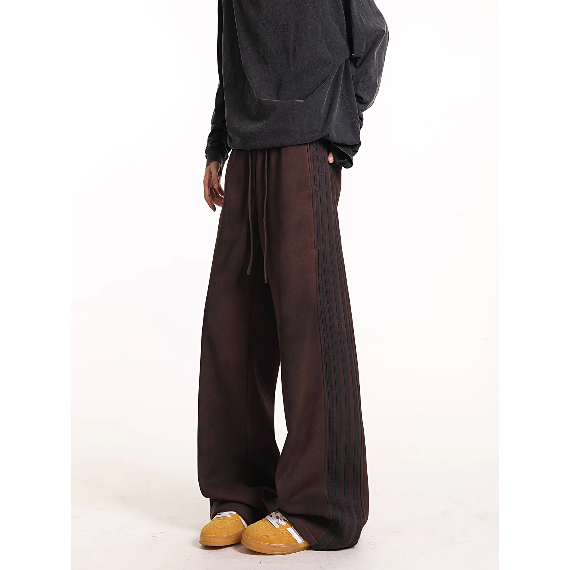 NANSSE扎染条纹休闲裤男加厚重磅