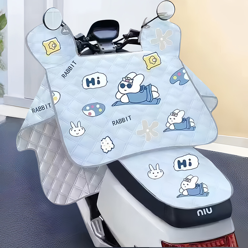 夏天挡风被电动车全罩防晒防雨薄款坐垫挡风被踏板车防水遮阳罩用