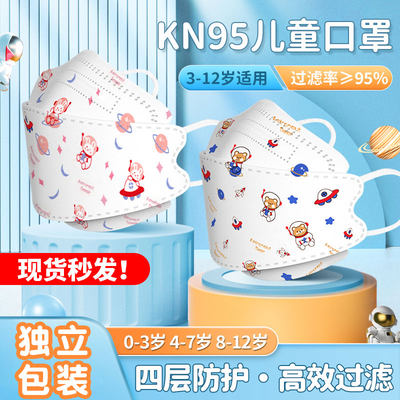 kn95儿童奇尊3d立体卡通口罩