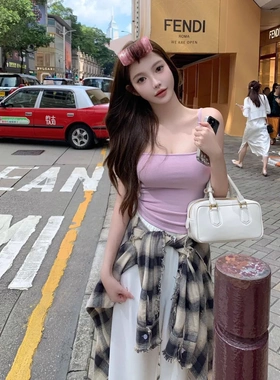 网红纯欲休闲百搭吊带内搭外穿夏季修身显瘦时尚背心打底美背上衣