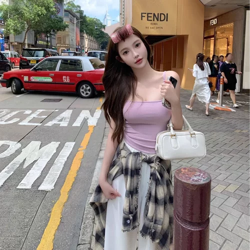 网红纯欲风休闲百搭美背吊带背心