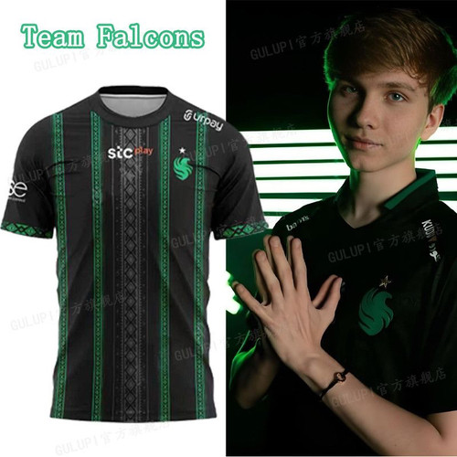 Team Falcons队服m0NESY战队服NIKO比赛衣服CSGO短袖t恤定制major