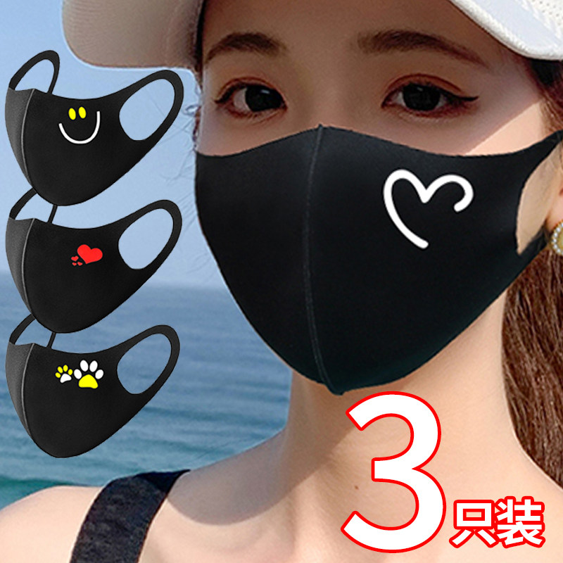 口罩女显脸小潮款春夏款高颜值成人防晒可爱高颜值水洗3d立体防尘