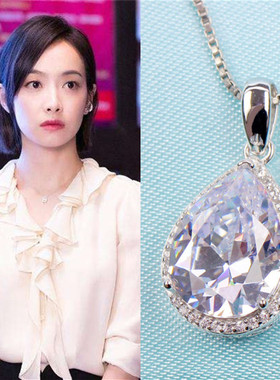 纯银饰品日韩风吊坠项链同款