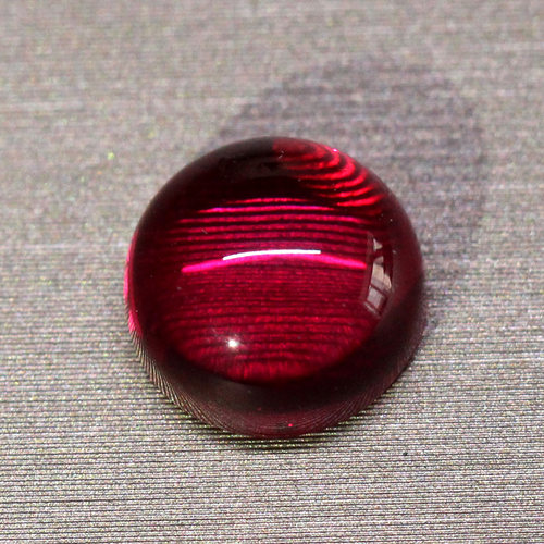 圆形平底光面素面红宝石裸石