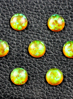 diy椭圆形平底彩色宝石克拉戒面