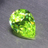 水滴形橄榄石裸石青绿色宝石彩宝首饰梨形戒指吊坠两用款 小清新女