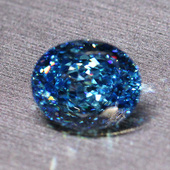 高精切面蓝钻高碳钻裸石椭圆形戒面戒指项链可镶嵌钻戒蓝色女个性