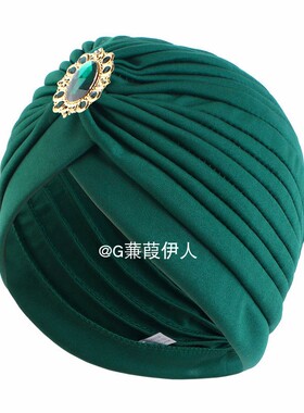 合金钻配饰印度帽中东复古套头帽民族风头巾帽装饰民族帽女turban