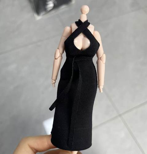 1/12寿屋机娘兵人tbl6寸娃紧身裙子布衣旗袍交叉绑带