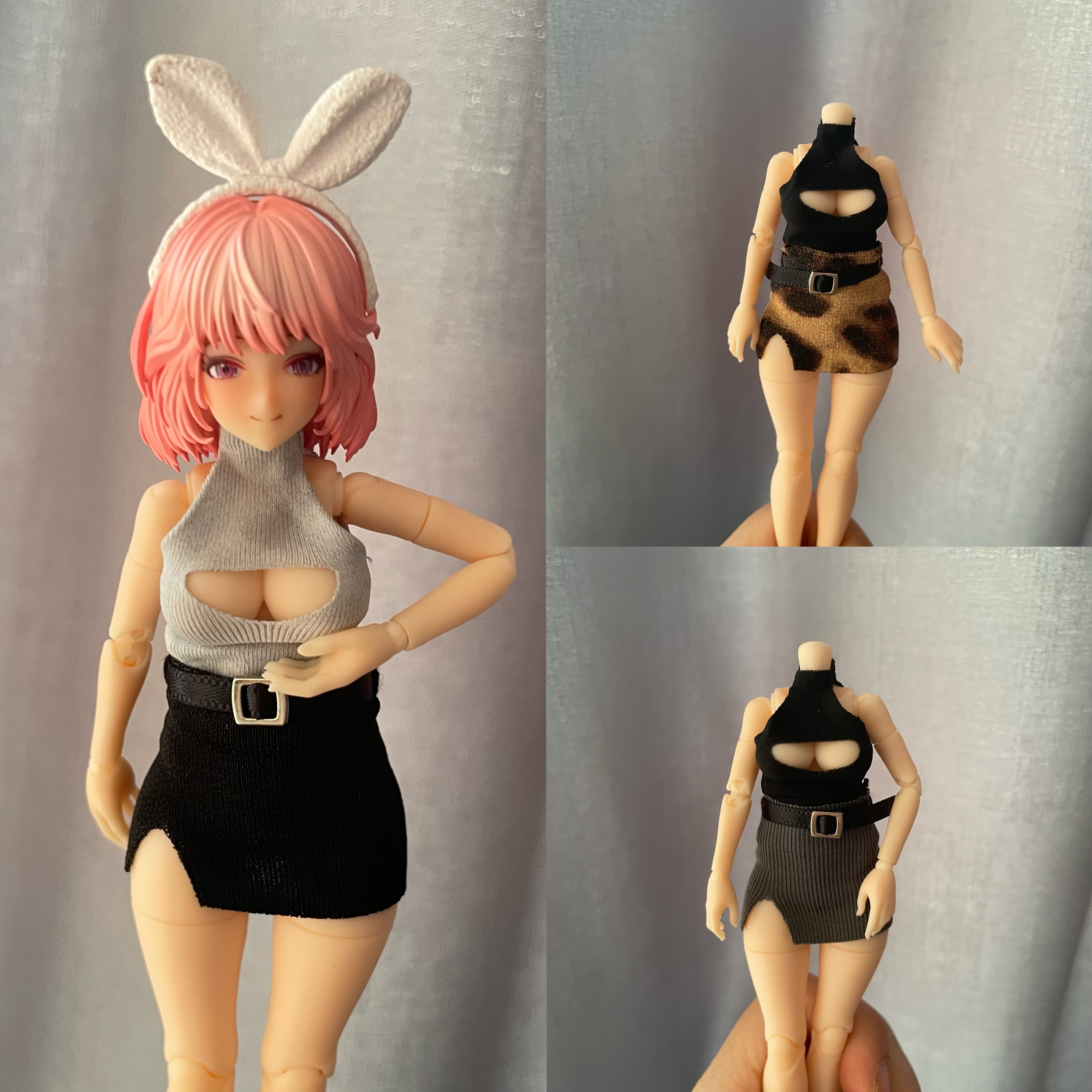 现货1/12寿屋机娘手办figma娃娃手办紧身性感露胸布衣服替换包裙