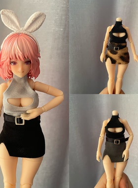 现货1/12寿屋机娘手办figma娃娃手办紧身性感露胸布衣服替换包裙