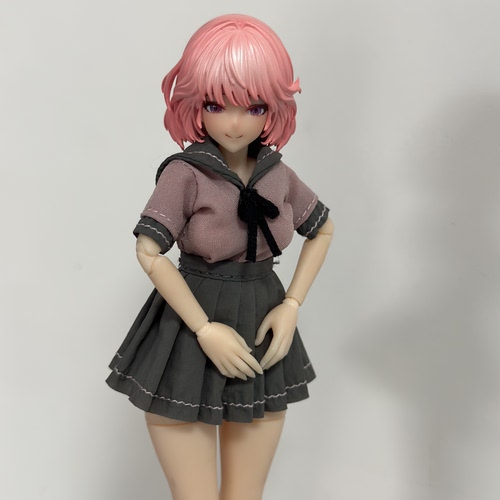 1/12艾琳机娘figma高达兵人手办模型学生水手服jk制服百褶短裙