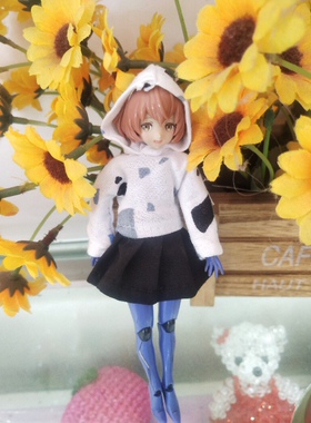 12分ob11寿屋机娘青龙figma包胶素体连帽T恤卫衣裙子短裤两件套装