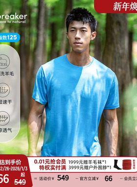 icebreaker美利奴羊毛男125 Sphere 短袖T恤速干轻凉户外运动徒步