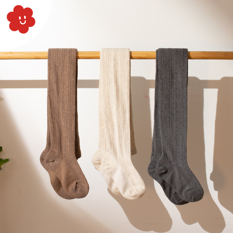 舍予良仓soyo纯色扭花女童连裤袜