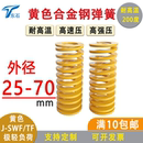 进口模具弹簧黄色扁弹簧压缩弹簧五金配件矩形极轻负荷外径25