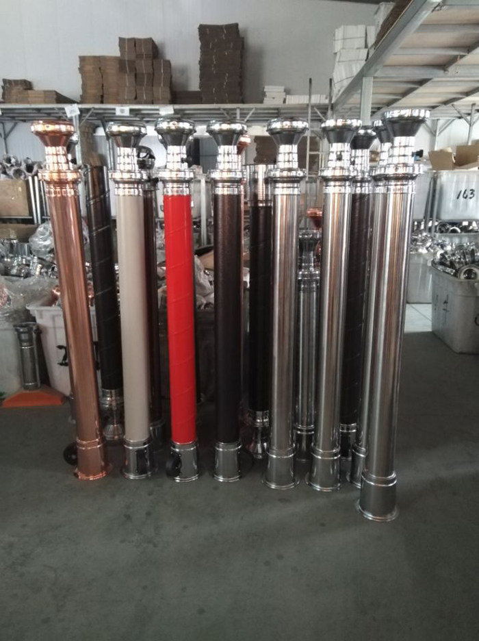 韩式烧烤排烟管伸缩硬管上带灯吸烟罩商用韩国烤肉店抽烟机排风管