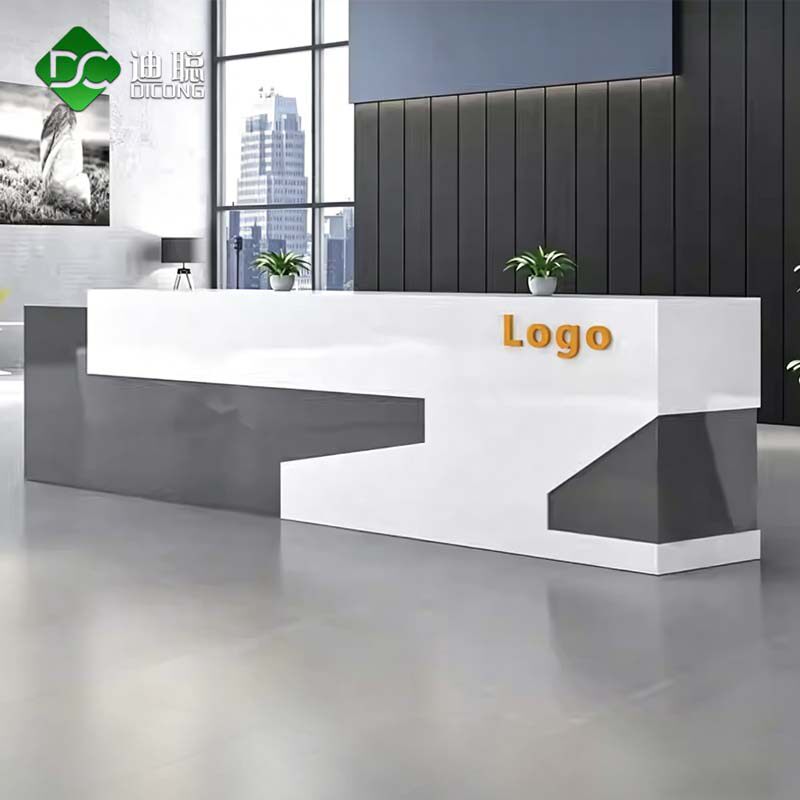 迪聪时尚烤漆办公前台接待台现代公司创意前台厂家直销