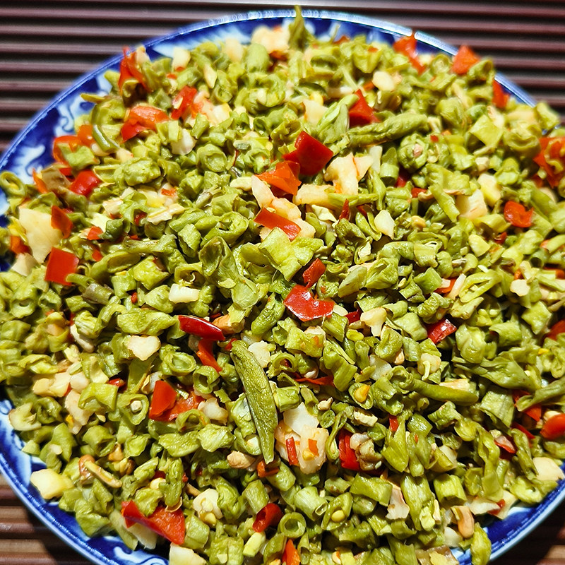 湖南省湘西特产农家自晒干豆角坛子菜扑豆角酸腌菜咸菜特辣下饭菜