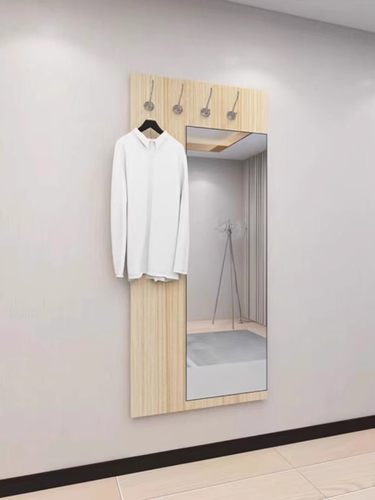 酒店入户挂衣板宾馆全套家具全身镜民宿公寓穿衣镜挂衣镜一体定制