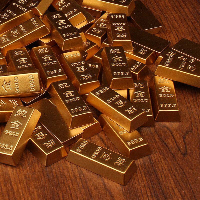 沙金金条摆件塑料仿真金砖创意礼
