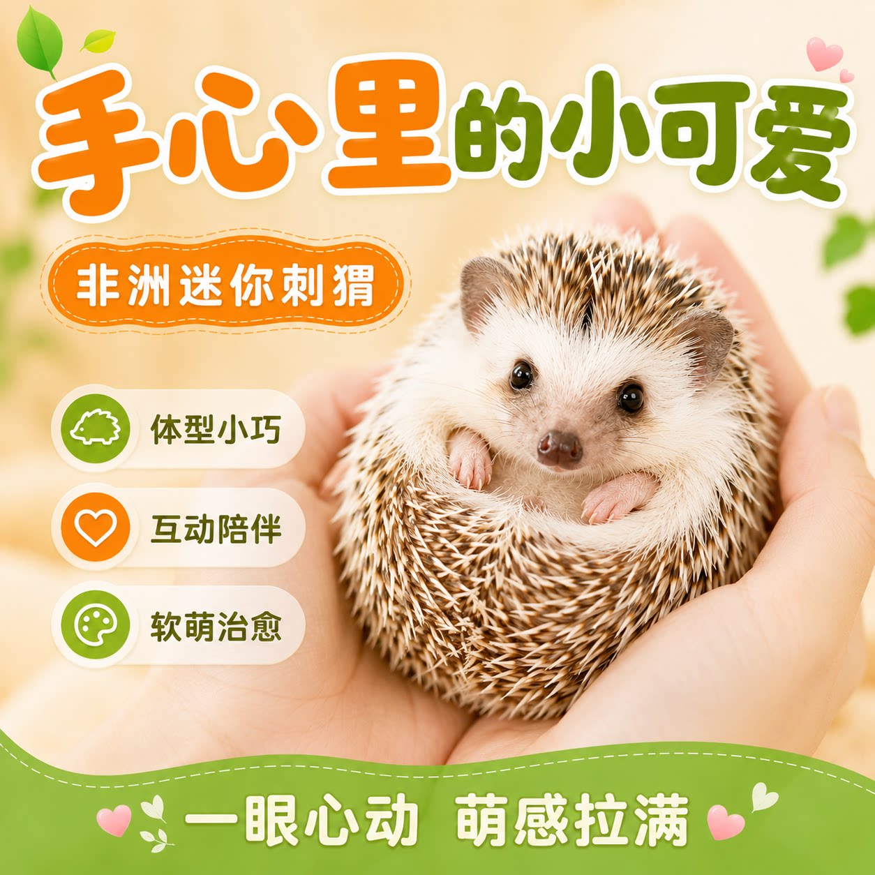迷你非洲刺猬活物纯种活体幼崽宿舍宠物已打疫苗包健康学生小宠物