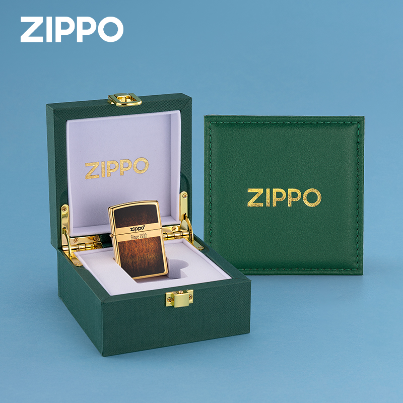 zippo打火机正品 珐琅商标起源芝宝官方防风煤油送男朋友高档礼