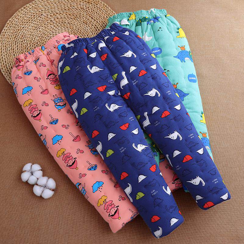 中大童纯手工棉花棉裤女童冬季加厚高腰保暖裤男宝宝内胆棉服大童