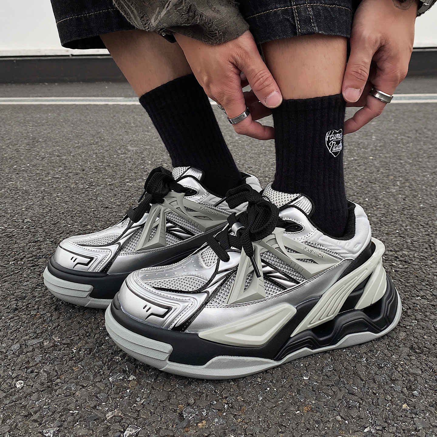 造梦者机甲鞋男女复古厚底老爹鞋